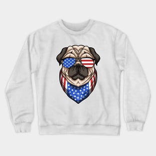 Patriotic Dog Crewneck Sweatshirt